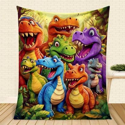 Funny face dinosaur 3D print blanket tapestry comfortable warm blanket lightweight fabric fast shipping washableGift for kids, Kid Blanekt,Birthday Gift, Christmas Gift