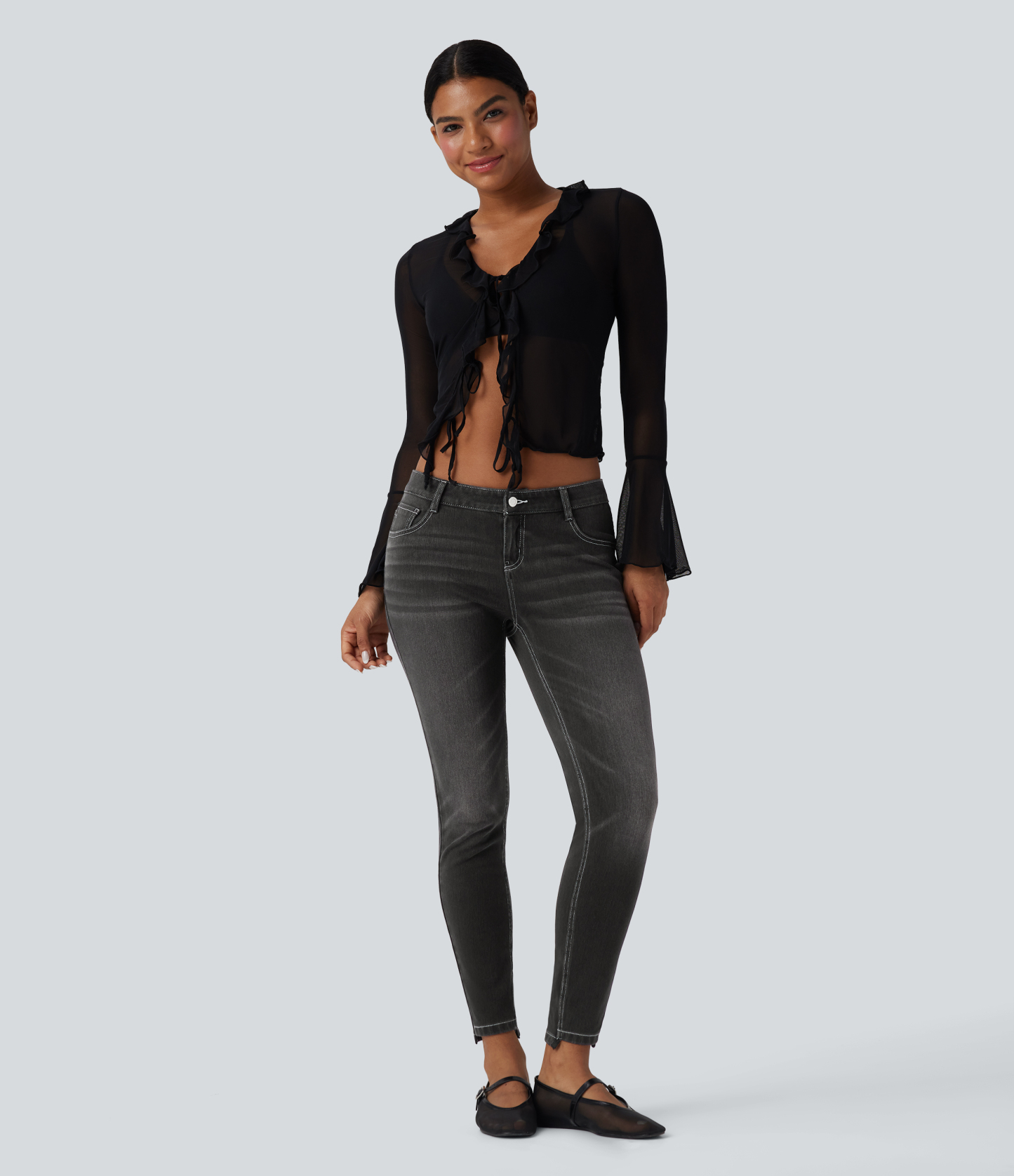 FlexLow Rise Casual Skinny Jeans with Pockets