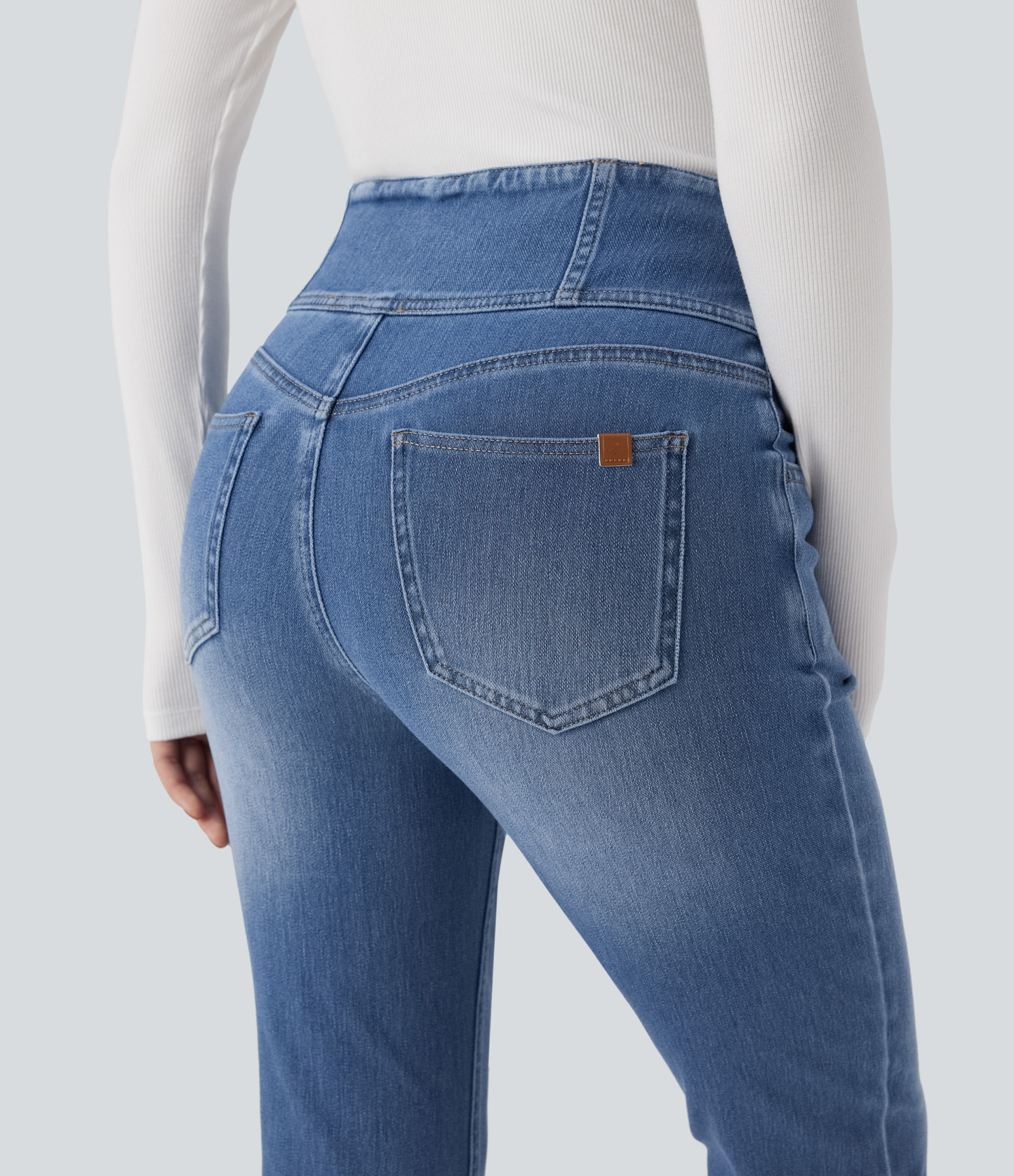 FlexHigh-waisted Casual Skinny Jeans with Pockets