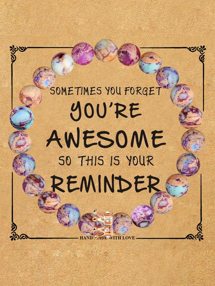 Creative Stone Beaded Bracelet, Fashionable Jewelry for Women & Girls, Trendy All-match & Exquisite Jewelry for Birthday Gift