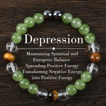 Crystal Bracelet 8mm Natural Tiger's Eye Stone Handmade Beads Unity Protection Encouragement Gift for Women Men Fashionable Colorblock Beaded Elastic 15-20cm