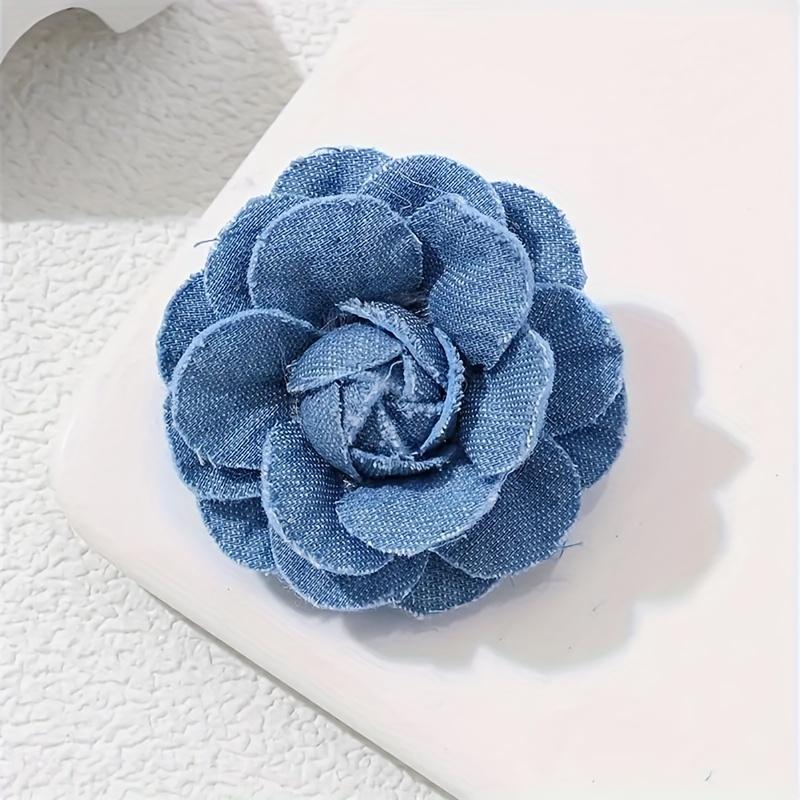 Vintage Denim Brooch Set of Three Personalized Elegance Ladies Collar Pins Unique Design Women's Fashion Jewelry