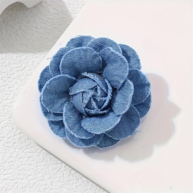 Vintage Denim Brooch Set of Three Personalized Elegance Ladies Collar Pins Unique Design Women's Fashion Jewelry