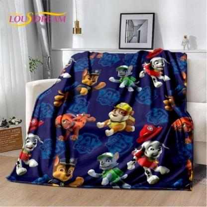 3D P-Patrol Cute Cartoon Dog HD Blanket,Soft Throw Blanket For Home Bedroom Bed Sofa Picnic Travel Cover Blanket Kids Gift CoverGift For Men & Women, Gift For Kids, Christmas Gift, Halloween Gift