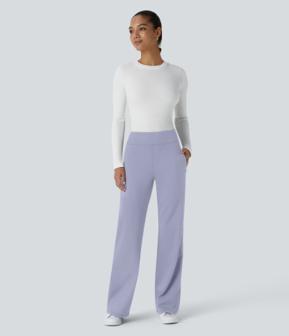 FlexMid Rise Side Zipper Pocket Work Flare Pants