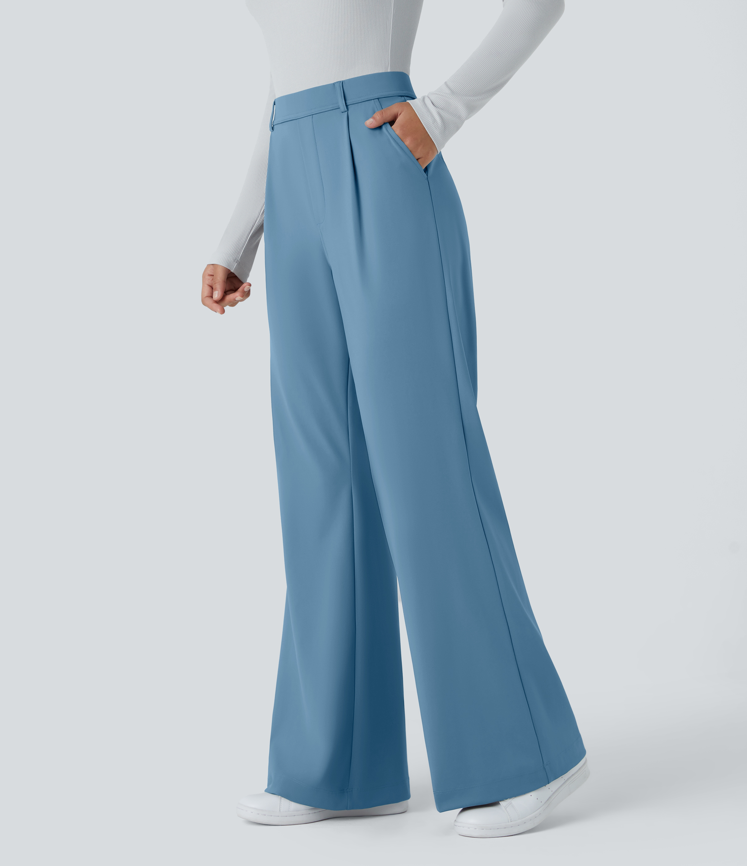 FlexHigh Waisted Pocket Work Flare Pants