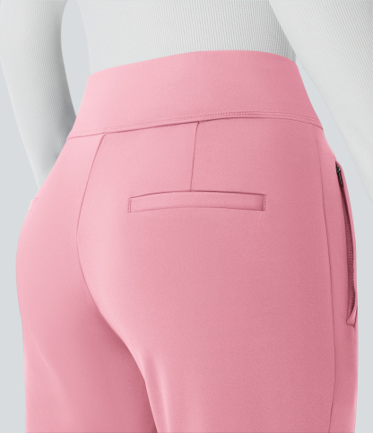 FlexMid Rise Side Zipper Pocket Work Flare Pants