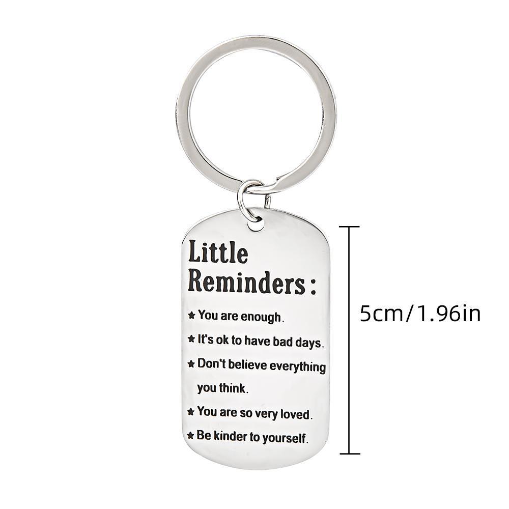 3 Pcs Durable Stainless Steel Keychains With Engraved Inspirational Quotes For Women And Men - Perfect Birthday And Christmas Gifts For Sons, Daughters, And Best Friends Charm