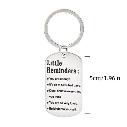 3 Pcs Durable Stainless Steel Keychains With Engraved Inspirational Quotes For Women And Men - Perfect Birthday And Christmas Gifts For Sons, Daughters, And Best Friends Charm