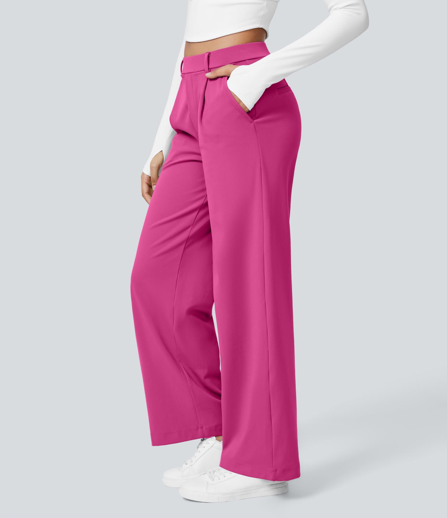 FlexHigh Waisted Pocket Straight Leg Work Pants