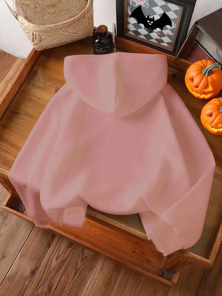 Girls' Kpop Falcon Girl Group Hoodie, Long Sleeve Casual Fitted Sweatshirt, Spring & Fall Fashion, Comfortable Graphic Print Pullover, Graphic Hoodies