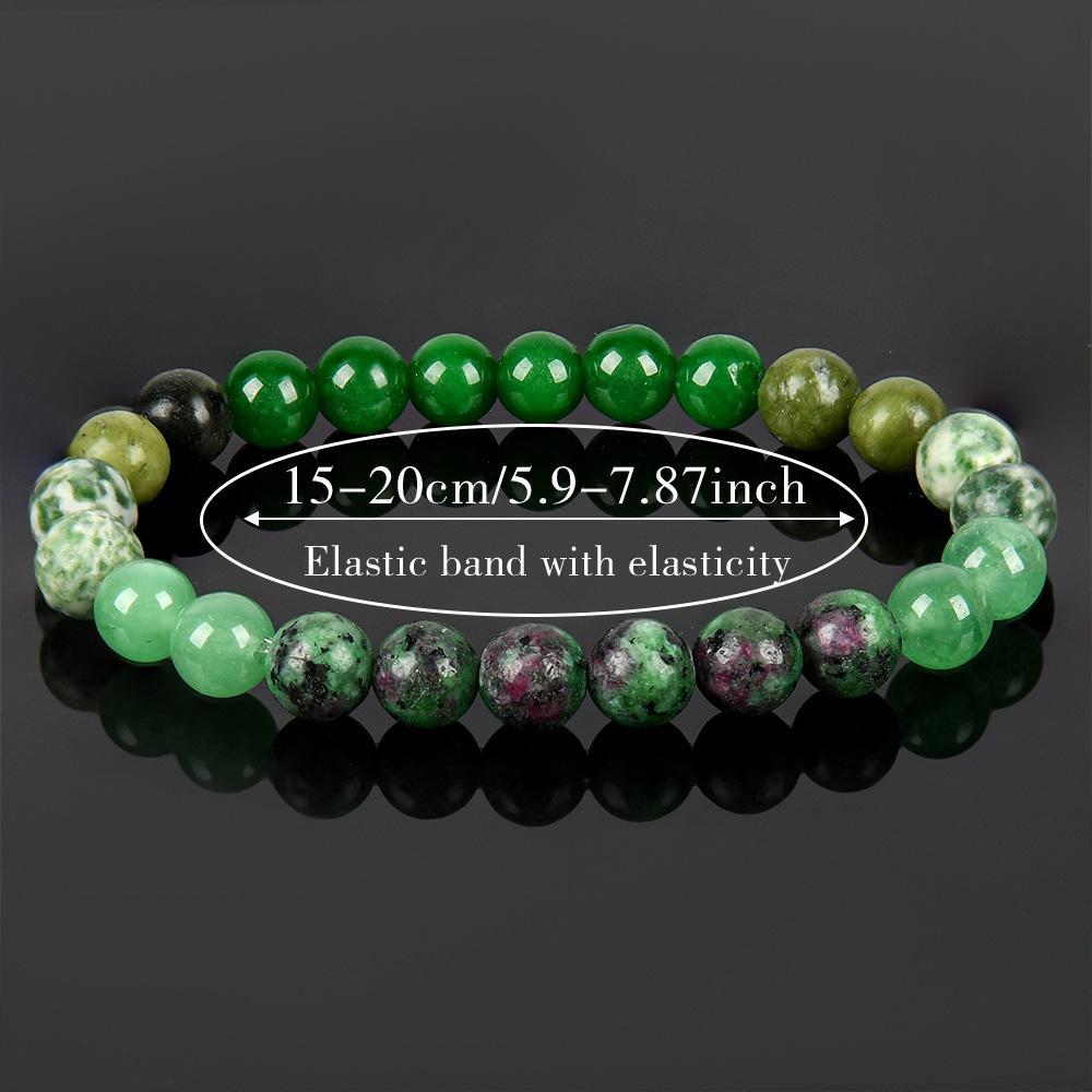 New Beginning Handcrafted Bracelet with Green Aventurine & Epidote Granite - Crystal Jewelry for Prosperity, Peace & Hope  Crystal  Bracelet