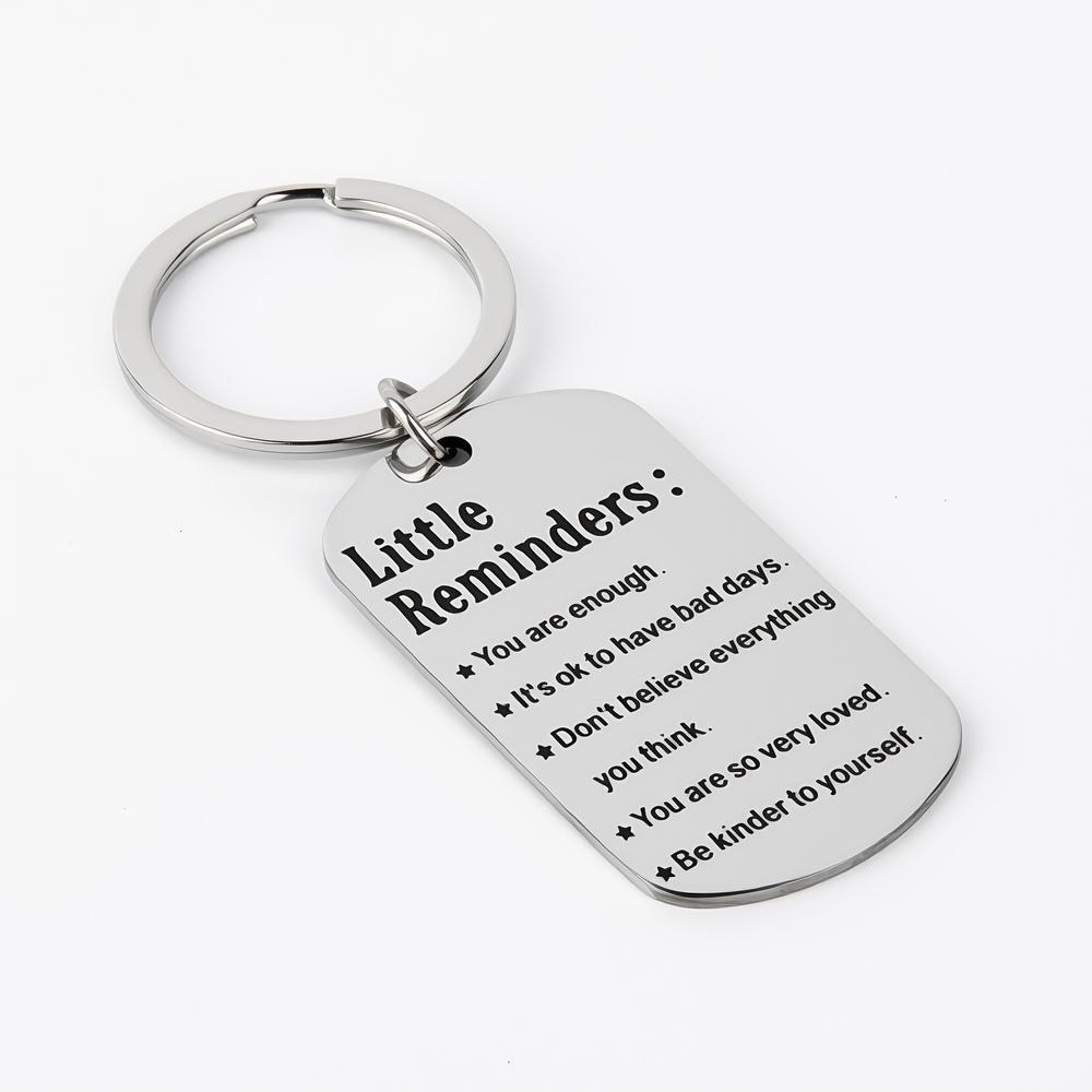 3 Pcs Durable Stainless Steel Keychains With Engraved Inspirational Quotes For Women And Men - Perfect Birthday And Christmas Gifts For Sons, Daughters, And Best Friends Charm