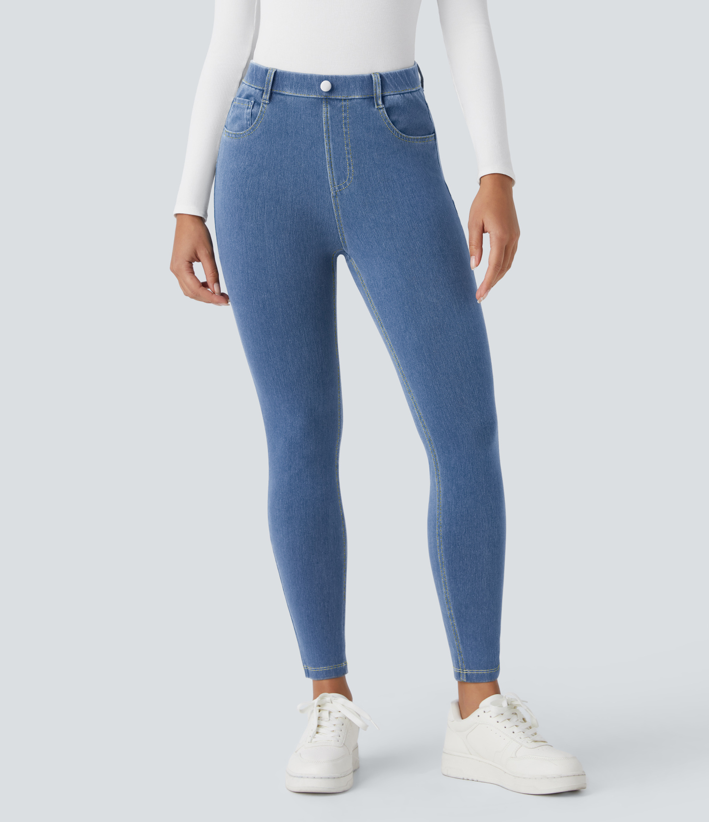 FlexHigh Waisted Pockets Denim Work Leggings