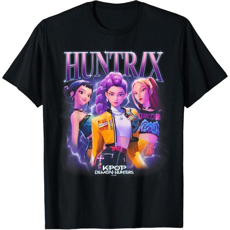 KPop Demon Hunters Huntrix Heartthrob Officially Licensed T-Shirt Retro Cotton Menswear Top Domestic