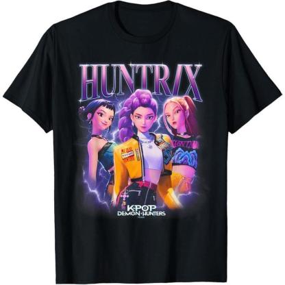 KPop Demon Hunters Huntrix Heartthrob Officially Licensed T-Shirt Retro Cotton Menswear Top Domestic