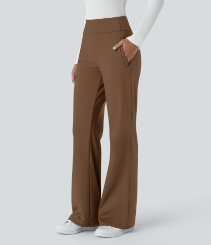FlexMid Rise Side Zipper Pocket Work Flare Pants