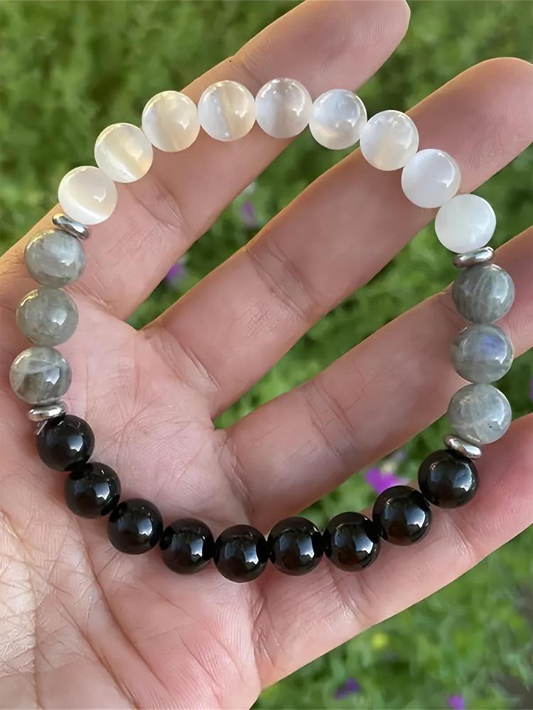 Boho Style Beaded Bracelet, Natural Stone Beaded Bracelet for Men & Women, Energy Boosting Gift for Holidays & Special Occasions