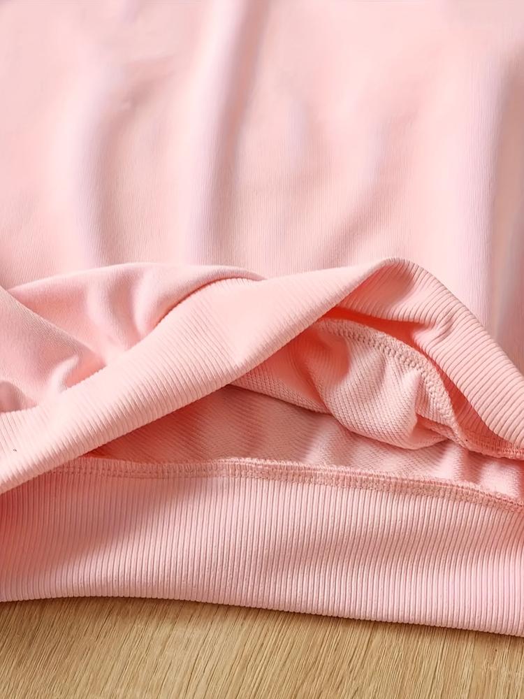 Halloween Christmas Kp Cool Girl Pattern Print 2-Piece Set, Power Girl Outfit, Girls' Casual Sportswear, Comfortable Elastic Waist Pants, Spring Fall Winter