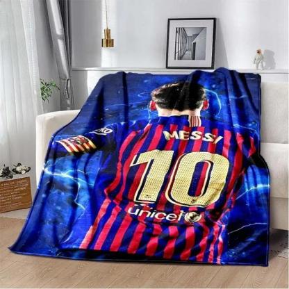 Football superstar L-Leo-Messi-i flannel adult and children's blanket sofa bed decoration blanket portable blanket gift