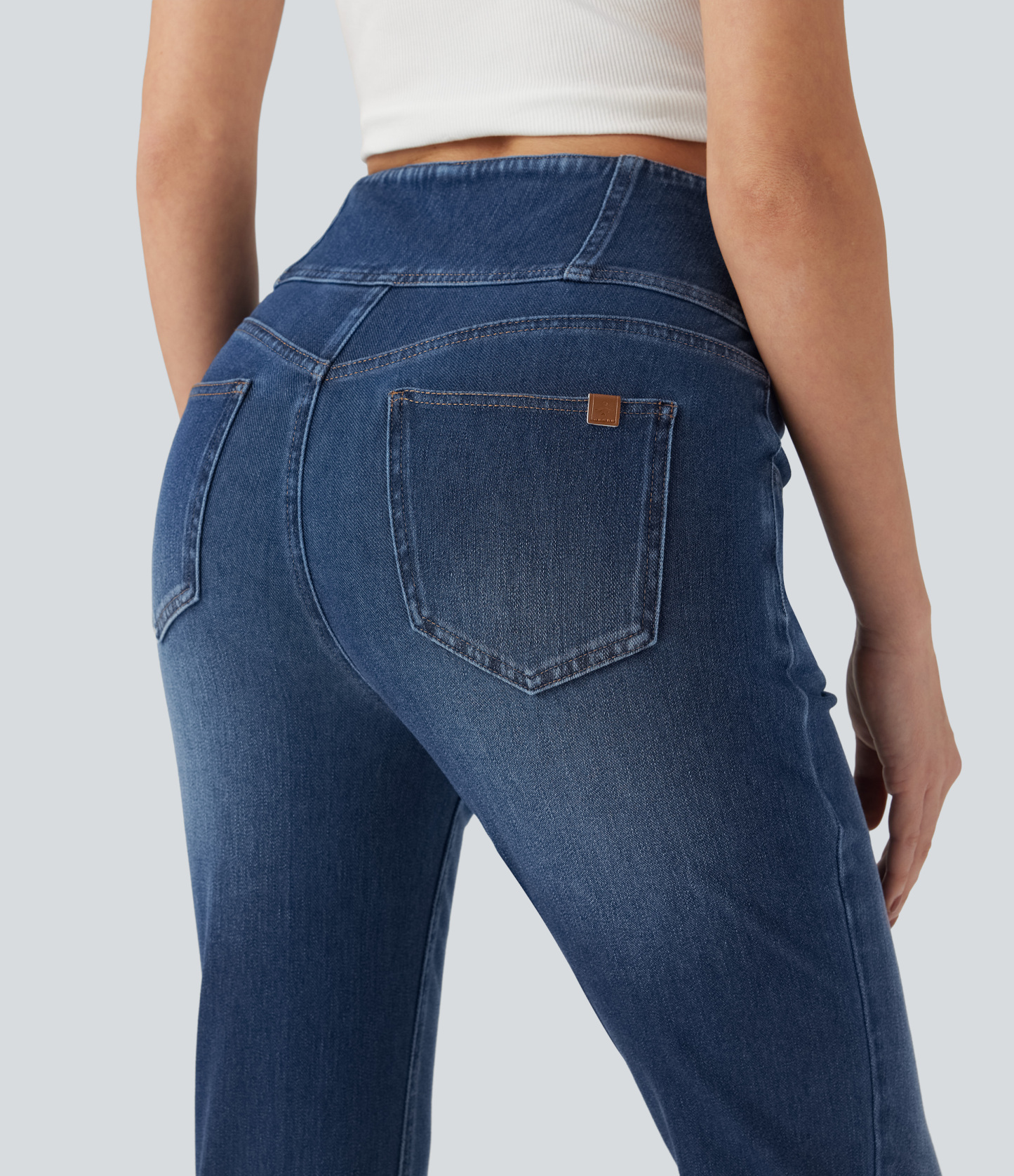 FlexHigh-waisted Casual Skinny Jeans with Pockets