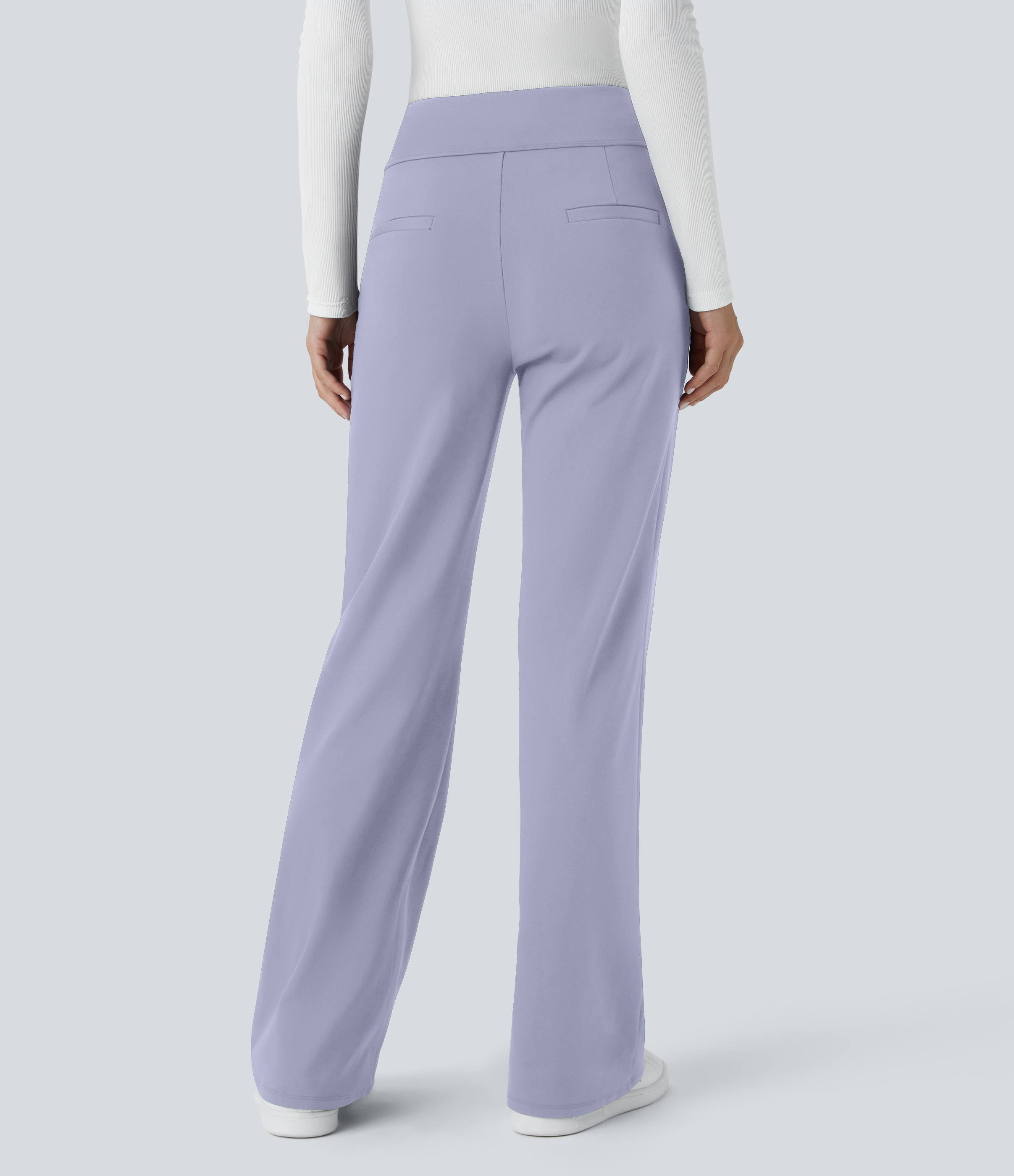 FlexMid Rise Side Zipper Pocket Work Flare Pants