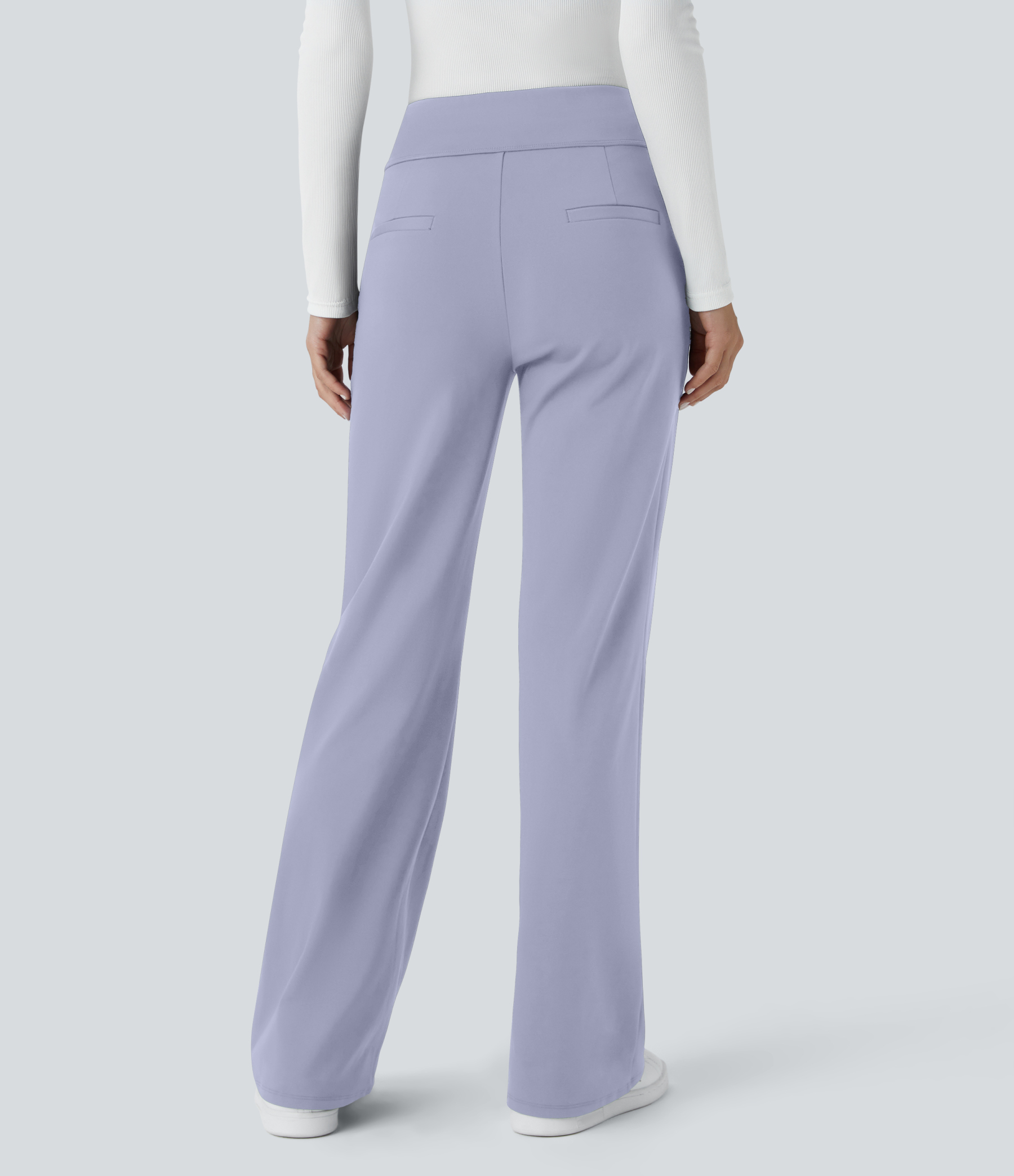 FlexMid Rise Side Zipper Pocket Work Flare Pants