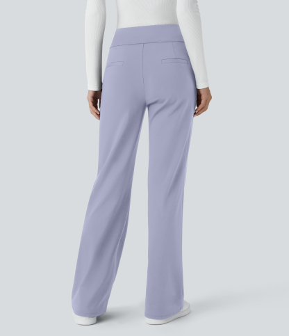 FlexMid Rise Side Zipper Pocket Work Flare Pants