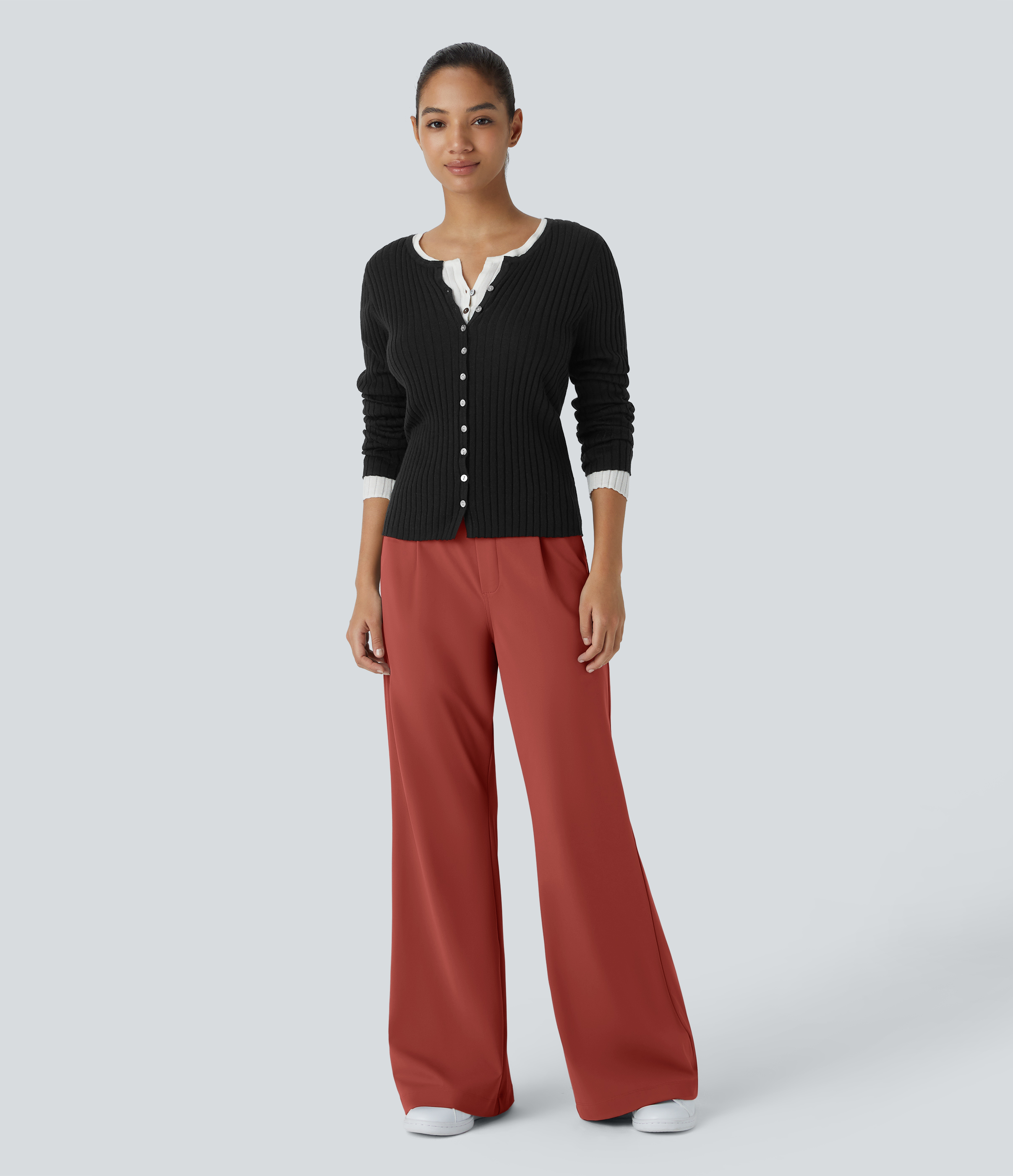 FlexHigh Waisted Pocket Work Flare Pants