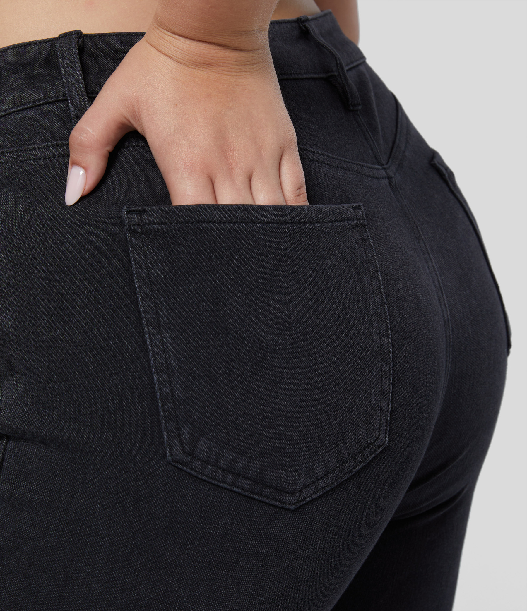 FlexMid Rise Pockets Casual Plus Size Jeans