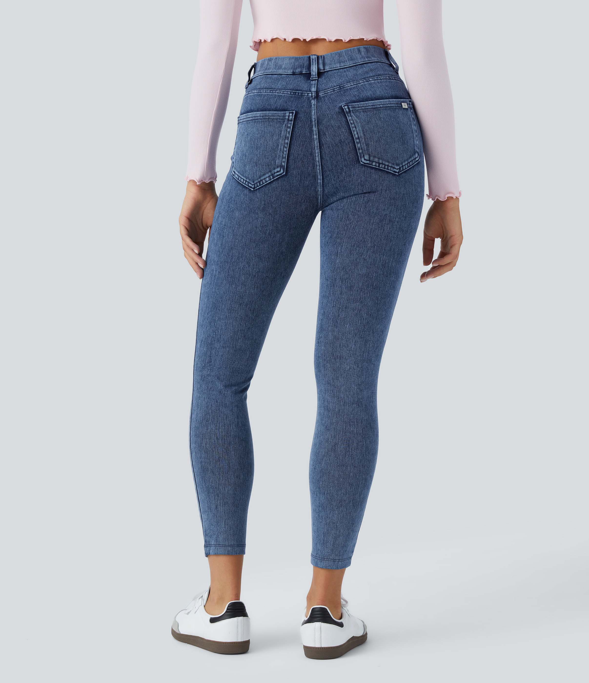 FlexHigh Waisted Pockets Denim Work Leggings