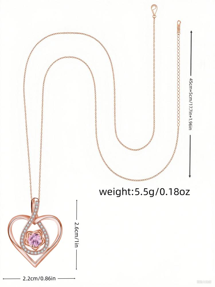 Rose Bear Gift Box, Including Bear Pendant Necklace & Artificial Rose Flower & Greeting Card & Gift Bag, Fashion Gift for Women & Girls