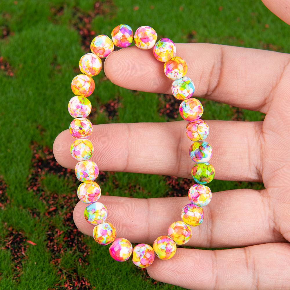 Sea Sediment Jasper Crystal Bracelet: Natural Stone Bracelet Handmade Gift For Men And Women, Brings Serenity & Luck - Infused With Energy，Bring Vitality Passion