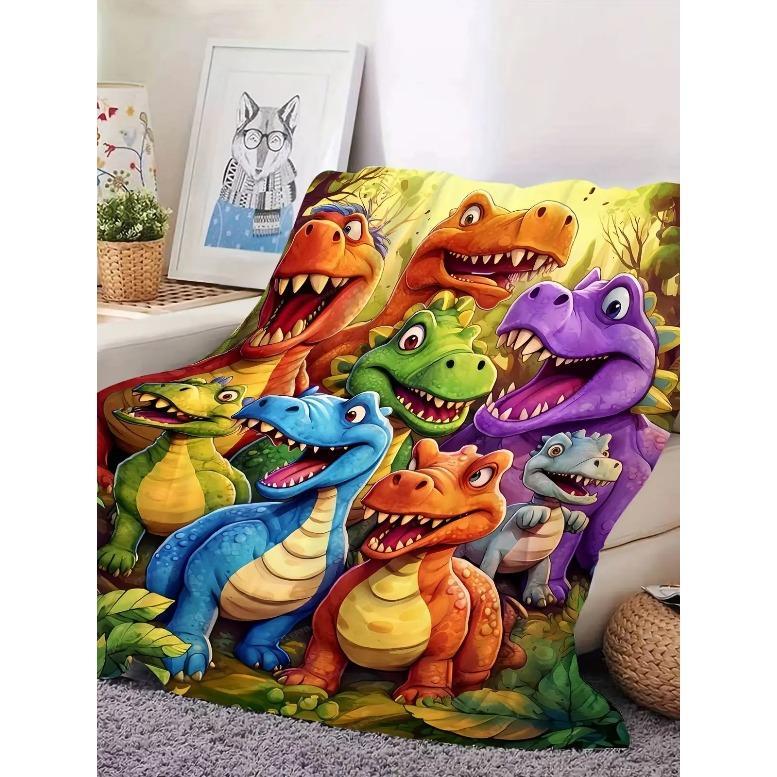 Funny face dinosaur 3D print blanket tapestry comfortable warm blanket lightweight fabric fast shipping washableGift for kids, Kid Blanekt,Birthday Gift, Christmas Gift