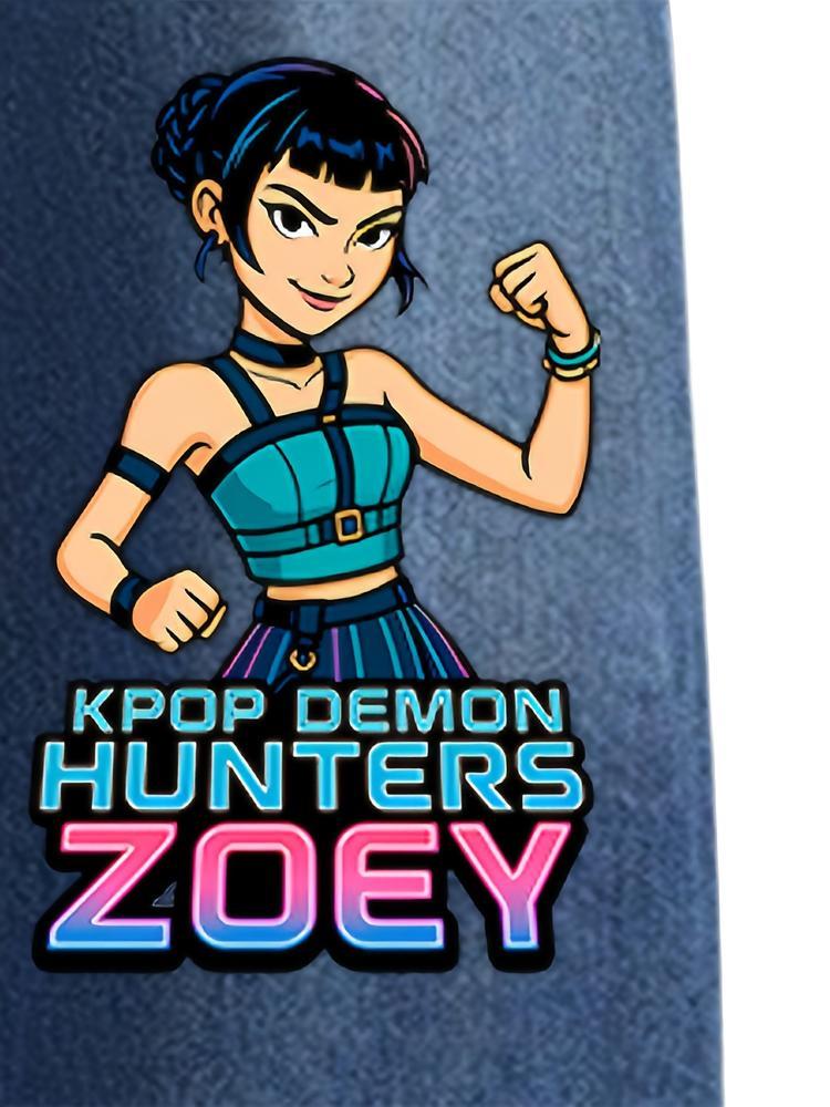 "hunters' Girl" Printed Denim Jeans for Girls, Cute Portrait Design, Trendy Streetwear for Ages 8-12, Perfect for Young Fashionistas