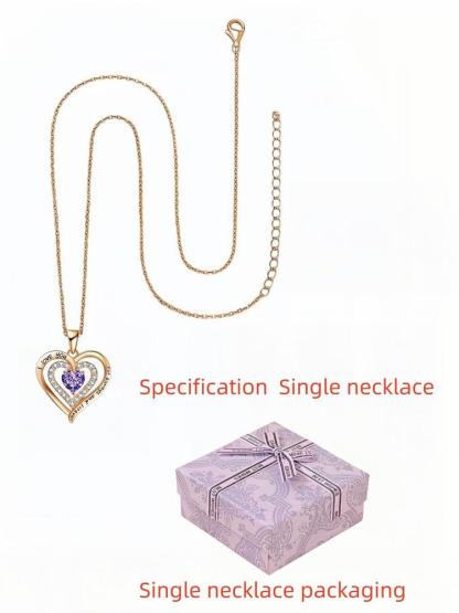 Women's Elegant Heart Design Pendant Necklace with Bear Shaped Rose Gifts Box, Exquisite Trendy Pendant Necklace, Chic Jewelry Set for Girlfriend