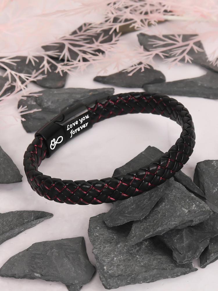 1PC Unique Christmas Gift for Man, Ideal Birthday Gifts for Man Leather Bracelets, Knotted Bracelets Jewelry for Man with Gift Card, Perfect Bracelet for Daily Wear Gift for Man