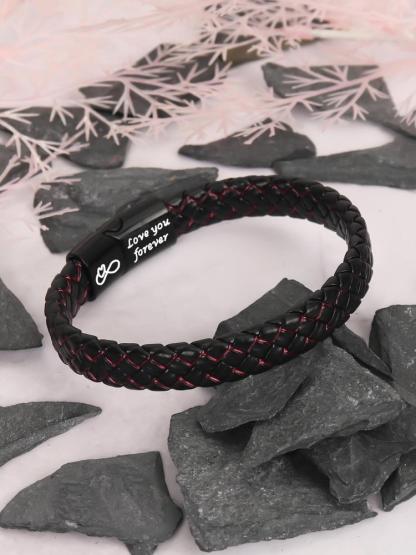 1PC Unique Christmas Gift for Man, Ideal Birthday Gifts for Man Leather Bracelets, Knotted Bracelets Jewelry for Man with Gift Card, Perfect Bracelet for Daily Wear Gift for Man