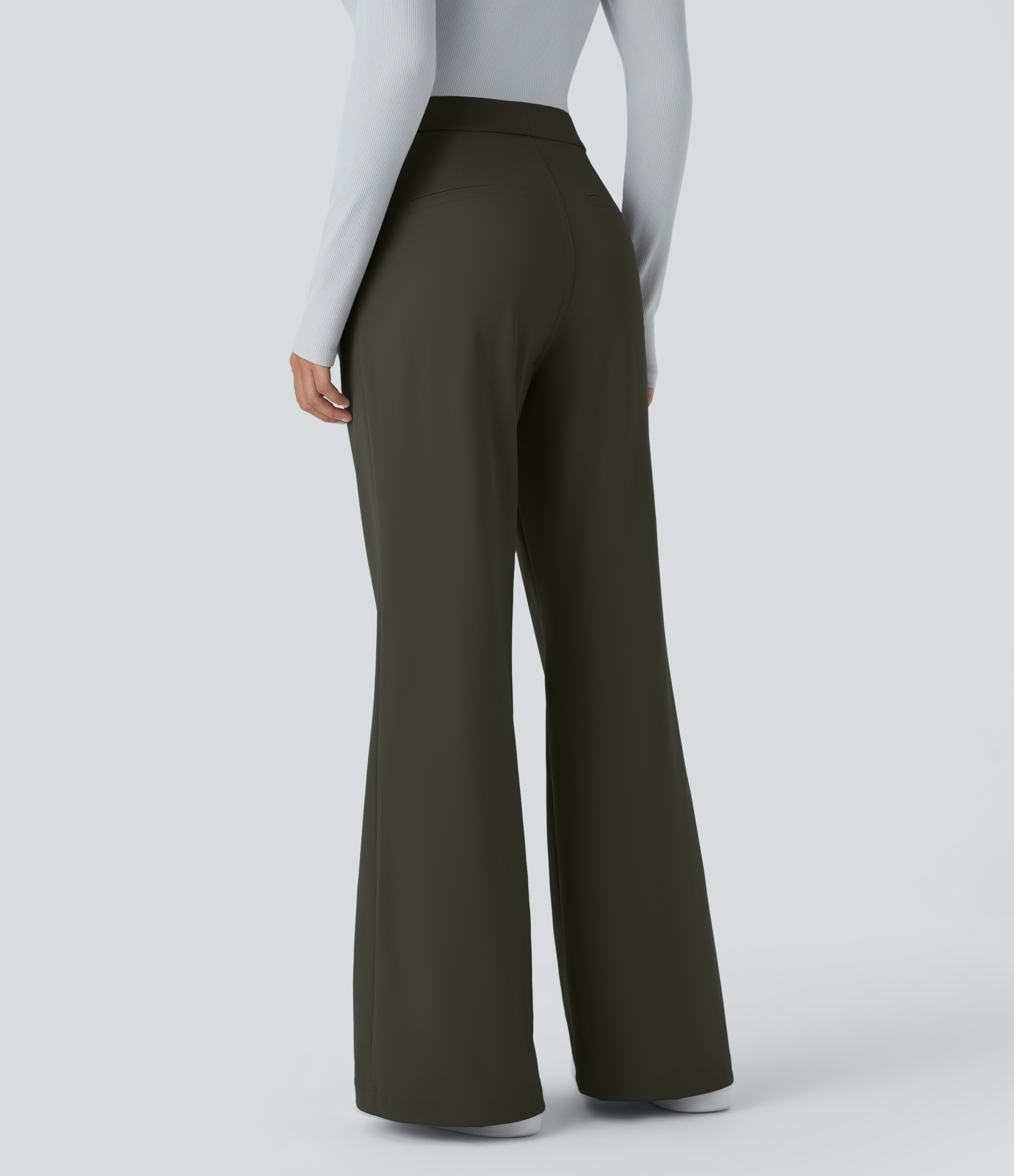 FlexHigh Waisted Pocket Work Flare Pants