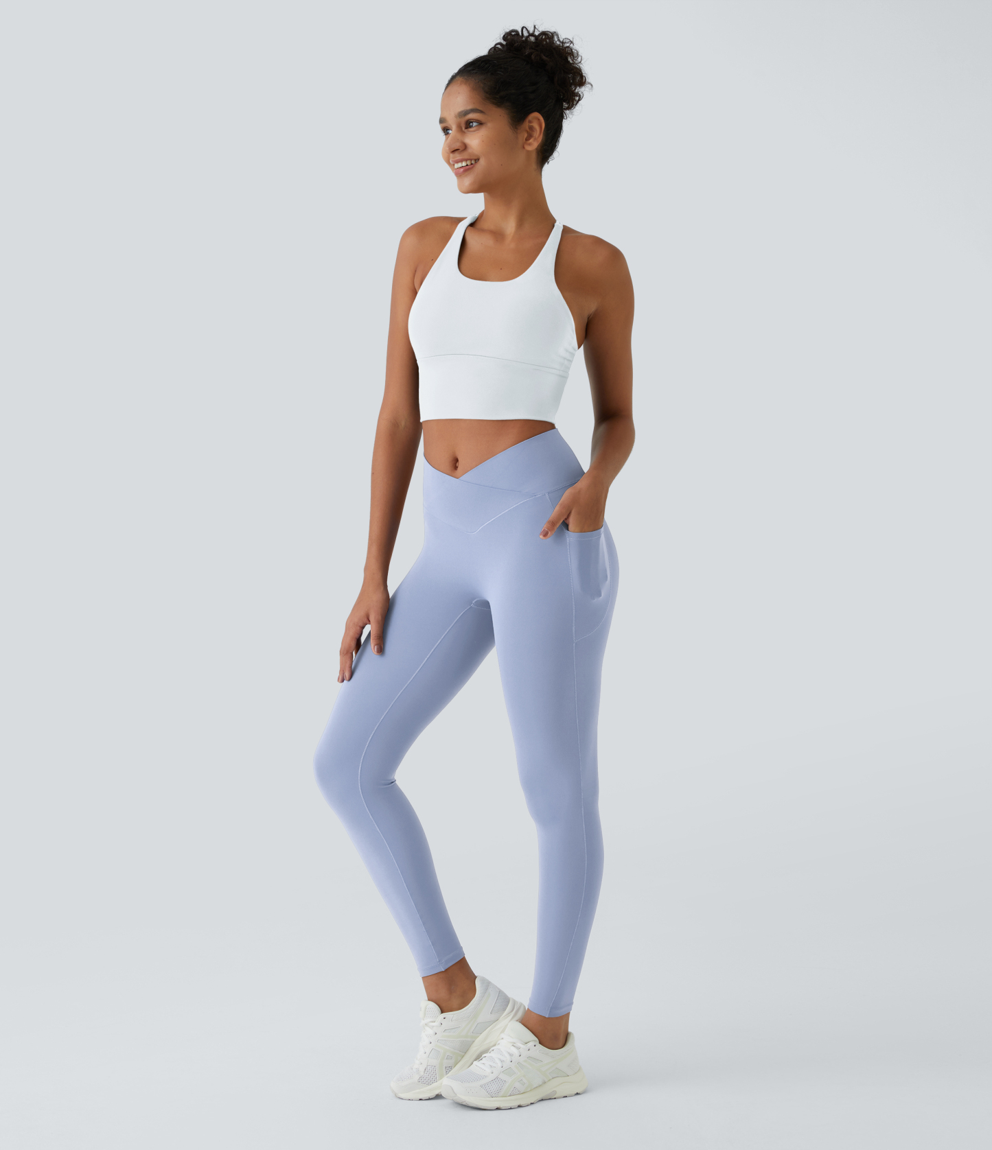 SoftlyZeroCrossover Pocket Plain Leggings-UPF50+