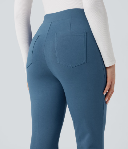 FlexHigh-waisted Work Flare Pants with Pockets