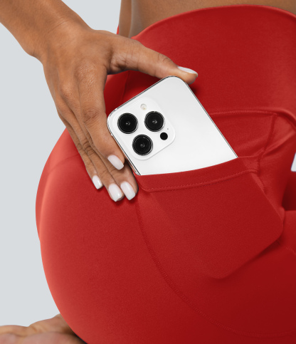 SoftlyZeroCrossover Pocket Plain Leggings-UPF50+