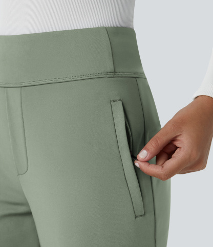 FlexMid Rise Side Zipper Pocket Work Flare Pants