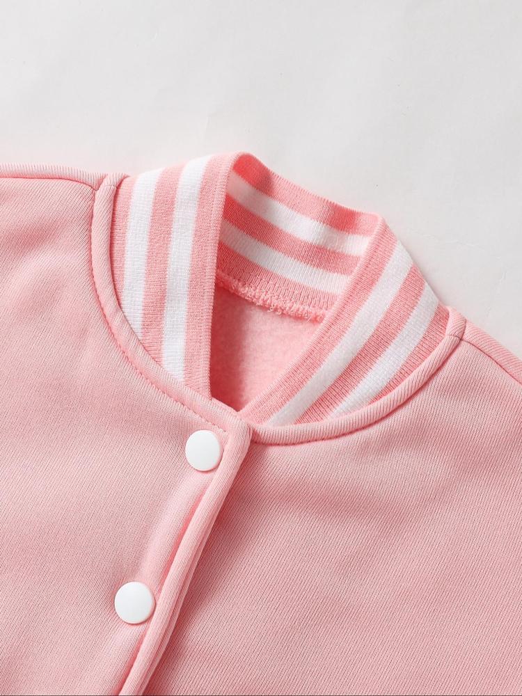 Girls Halloween Christmas Short Baseball Jacket Coat, Casual Jackets, Casual Sports School Uniform, Elastic Fabric, Youth Streetwear, Fall Winter