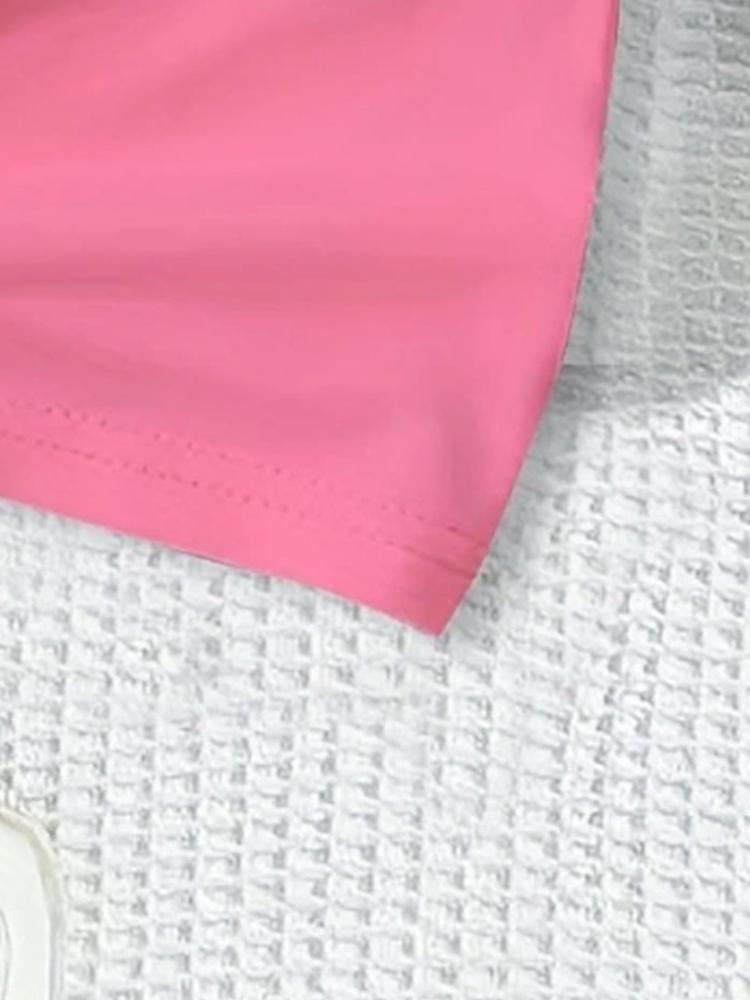 Girls' Spring & Fall Fashion Bow Print Short Sleeve T-Shirt + Sweatpants Set, Casual Comfortable for Kids, 2 Piece Set