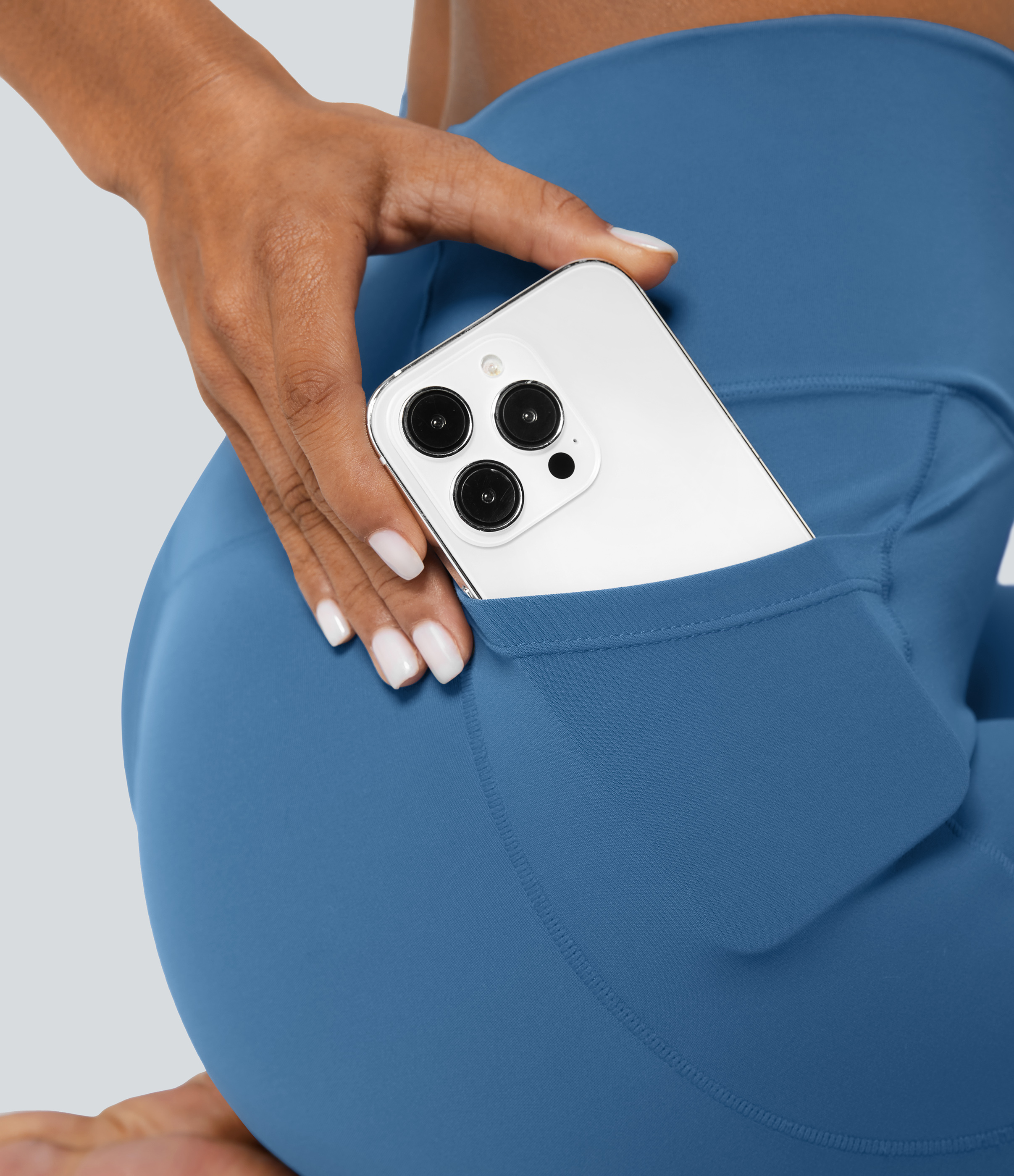 SoftlyZeroCrossover Pocket Plain Leggings-UPF50+