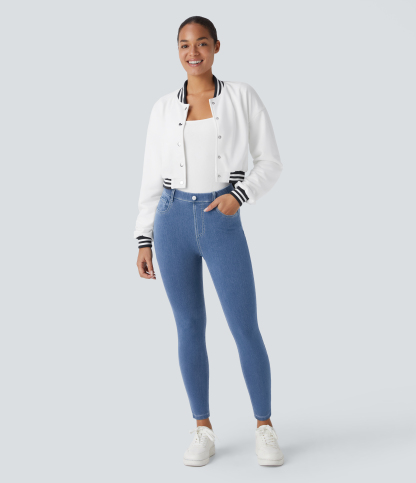 FlexHigh Waisted Pockets Denim Work Leggings