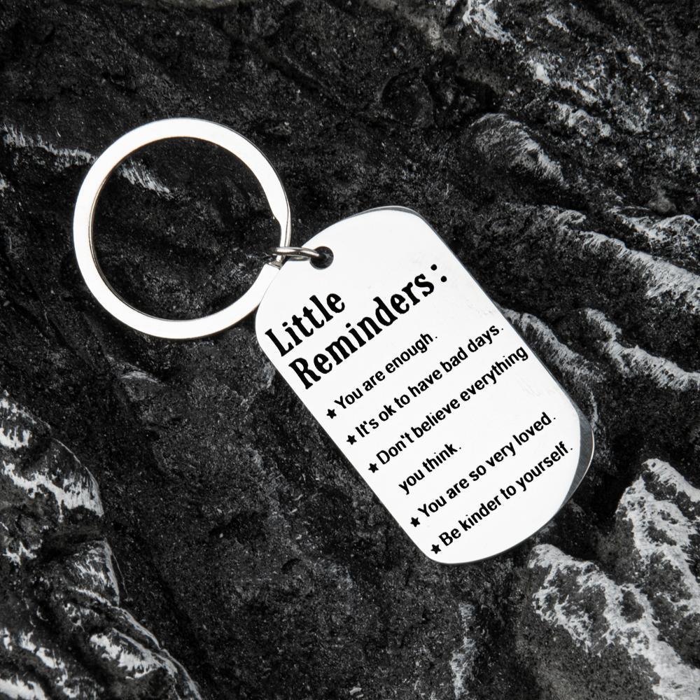 3 Pcs Durable Stainless Steel Keychains With Engraved Inspirational Quotes For Women And Men - Perfect Birthday And Christmas Gifts For Sons, Daughters, And Best Friends Charm