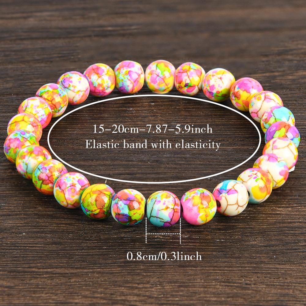 Sea Sediment Jasper Crystal Bracelet: Natural Stone Bracelet Handmade Gift For Men And Women, Brings Serenity & Luck - Infused With Energy，Bring Vitality Passion