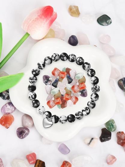 Women's Boho Beaded Jewelry Set, Natural Stone & Crystal Accents, Ideal Christmas Gift for Her, Comes with Gift Card